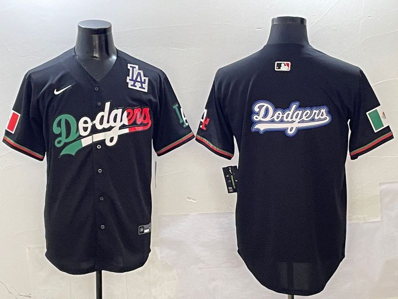 Men Los Angeles Dodgers Blank Black Mexico Second generation Nike 2025 MLB Jersey style 17->los angeles dodgers->MLB Jersey